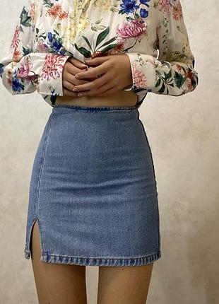 Жіноча джинсова спідниця pull&bear
