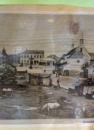 Фотокартина на дереві.декупаж