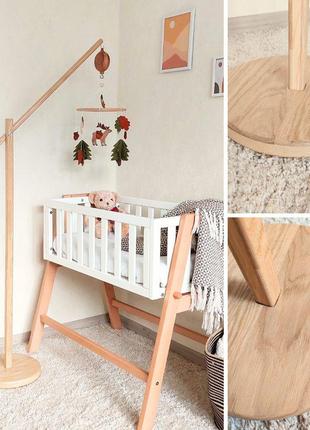 Підлоговий кронштейн для дитячого мобілю, дерев'яний тримач для мобілю