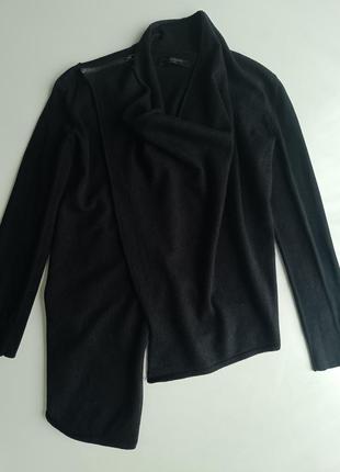 Стильная черная кофта накидка с содержанием шерсти дорогого бренда allsaints9 фото