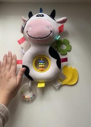 Іграшка підвіска корова з брязкальцями4 фото