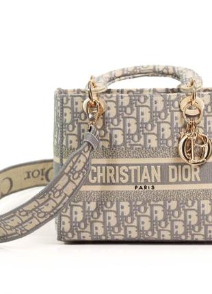 Dior lady d-lite textile gray преміум якість⭐️3 фото