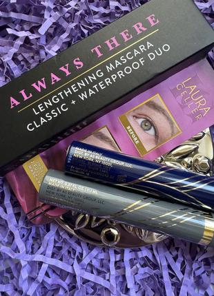 Люксовый итальянский набор laura geller mascara for eyelashes always there lengthening mascara classic + waterproof duo 10.4 ml3 фото