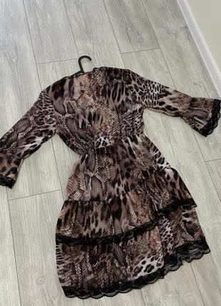 Платье леопардовое мини4 фото