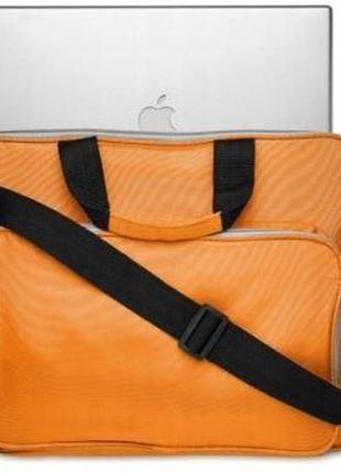 Легка компактна сумка для ноутбука 14,1 дюйма mob жовтогаряча3 фото