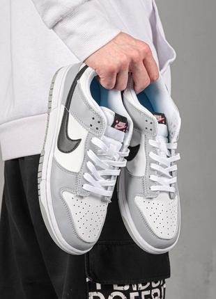 Кроссовки nike dunk low se gs'lottery pack - grey fog'8 фото