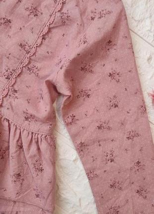 Красивая блузка greim de ble и лосины m&s для девочки 1-2 года5 фото