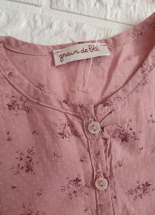 Красивая блузка greim de ble и лосины m&s для девочки 1-2 года9 фото
