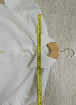 Сорочка класична унісекс біла белая классика натуральна бавовна хлопок рубашка5 фото