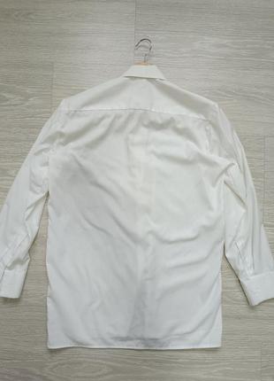 Сорочка класична унісекс біла белая классика натуральна бавовна хлопок рубашка2 фото
