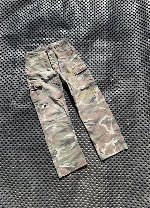 Vintage y2k cargo military брюки женские по карманам карго размер 16 винтаж