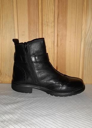 Чёрные кожаные ботиночки оксфорды с пряжечками4 фото