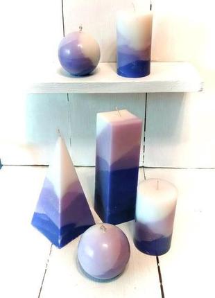 Набір ароматичних свічок лаванда1 фото
