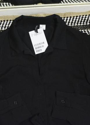 Новое черное сатиновое платье рубашка h&amp;m6 фото