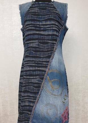 Desigual комбинированное джинсовое платье
