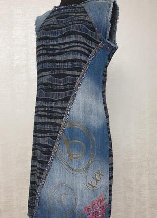 Desigual комбинированное джинсовое платье2 фото
