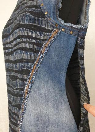 Desigual комбинированное джинсовое платье5 фото