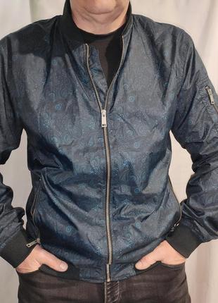 Стильна нова сток фірмова курточка демі вітрівка синій бомбер.koton.хл1 фото