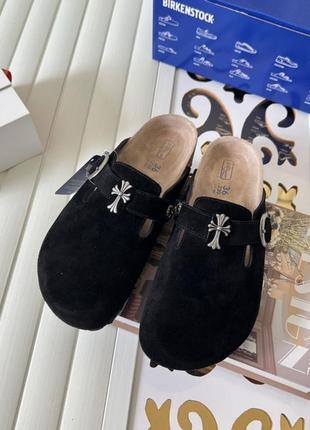 Сабо birkenstock chrome hearts3 фото