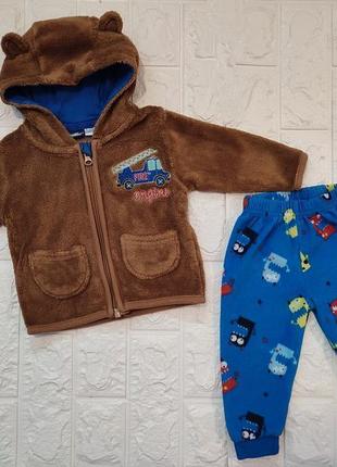 Флисовый костюмчик : кофта lupilu и штаны early days 3-9 месяцев