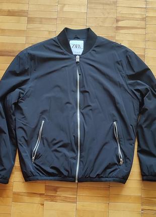 Бомбер куртка zara, весна-осень, размер m-l1 фото