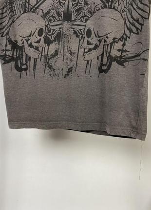 Tapout винтажная футболка майка y2k с скилетами в стиле affliction3 фото