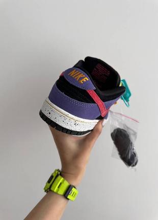 Кроссовки nike sb dunk purple pink yellow4 фото