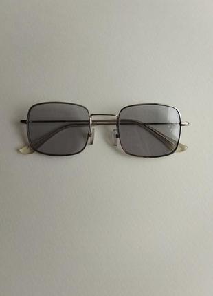 Солнцезащитные очки с серыми линзами в стиле saint laurent1 фото