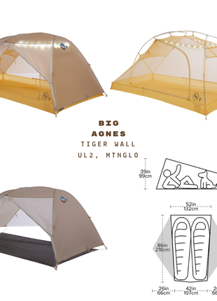 Намет big agnes tiger wall ul2, mtnglo