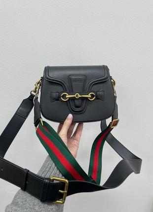 Gucci lady web leather shoulder bag