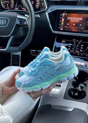 Женские кроссовки asics gel nyc blue mint 37-38-39-40-41