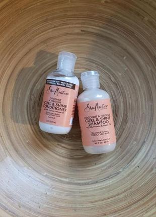 Набір sheamoisture, шампунь 95 мл  та кондиціонер 95 мл
