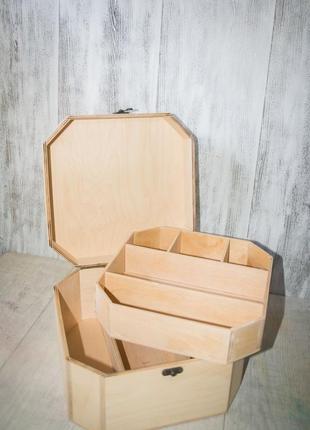 Скринька восьмикутна,органайзер для рукодільниць4 фото