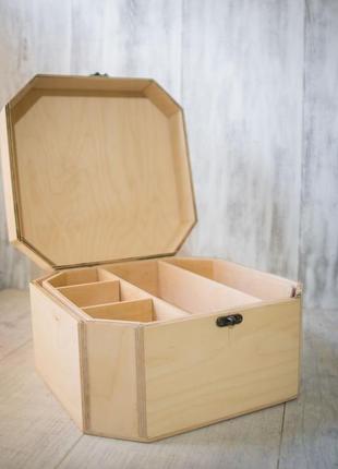 Скринька восьмикутна,органайзер для рукодільниць3 фото