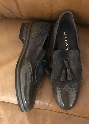 Туфли лоферы кожаные брендовые jhay