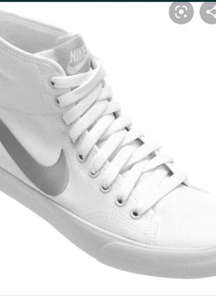 Белые кеды хайтопы nike оригинал👌6 фото