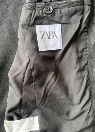 Черный мужской пиджак бренд zara4 фото