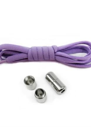Шнурки фіолетові еластичні1 фото