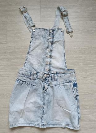 Джинсовый сарафан юбка джинсовая юбка юбочка трансформер