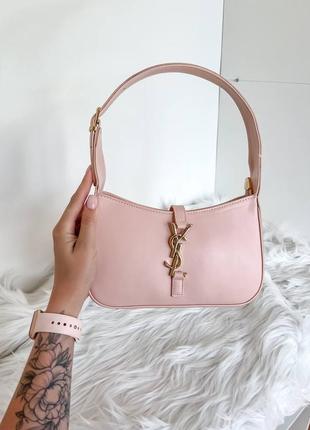 Женская сумка ив сен лоран розовая ysl yves saint laurent hobo pink