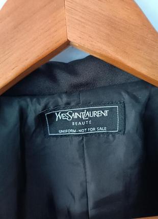 Пиджак классический черный базовый офисный стиль брендовый yves saint laurent uniform7 фото