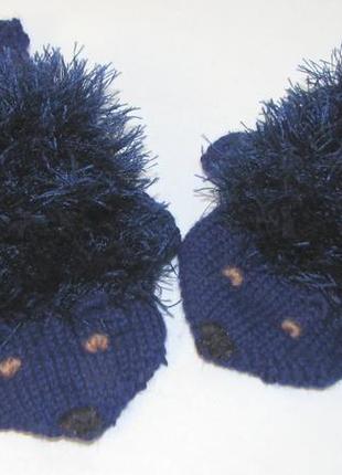 Рукавички рукавиці їжачки в'язані під замовлення4 фото