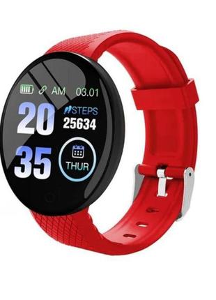 Смарт-часы smart watch шагомер подсчет калорий цветной экран, красные2 фото