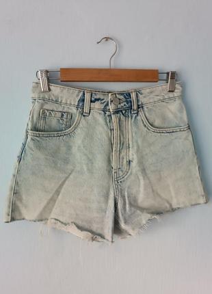 Шорты джинсовые светлые базовые классические короткие летние одежды zara1 фото