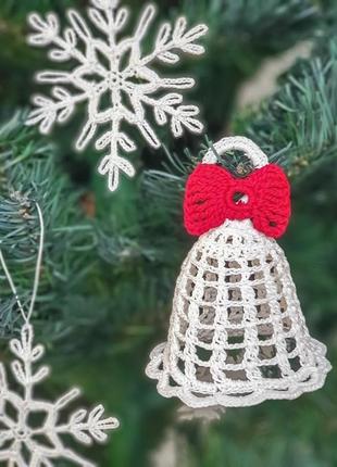 Набір із 2 новорічних прикрас "дзвіночки" / прикраси на ялинку / різдвяний декор2 фото