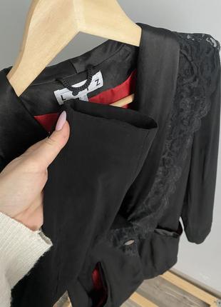 Эксклюзивный винтажный пиджак жакет lotz кружево атлас7 фото