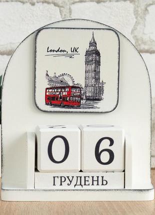 Вічний календар "london.uk", розмір 160х140х60 мм