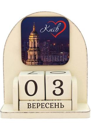 Вічний календар "міста україни. київ ♥", розмір 160х140х60 мм3 фото