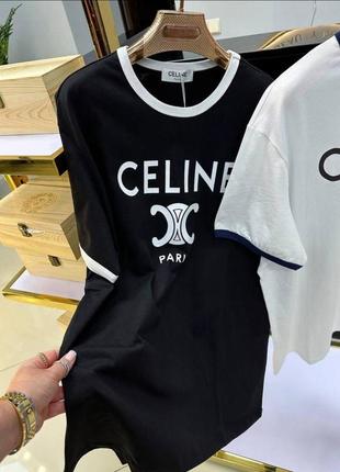 Черная футболка celine2 фото