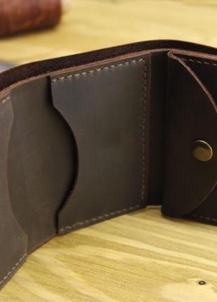 Маленький кожаный кошелек "mini"_brown3 фото